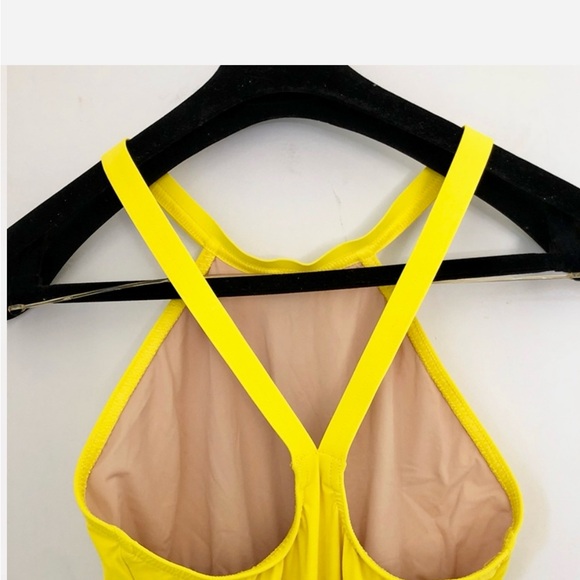 Karla Colletto, One Piece Swimsuit Yellow Metallic Insert / Size 10 - Picture 4 of 7